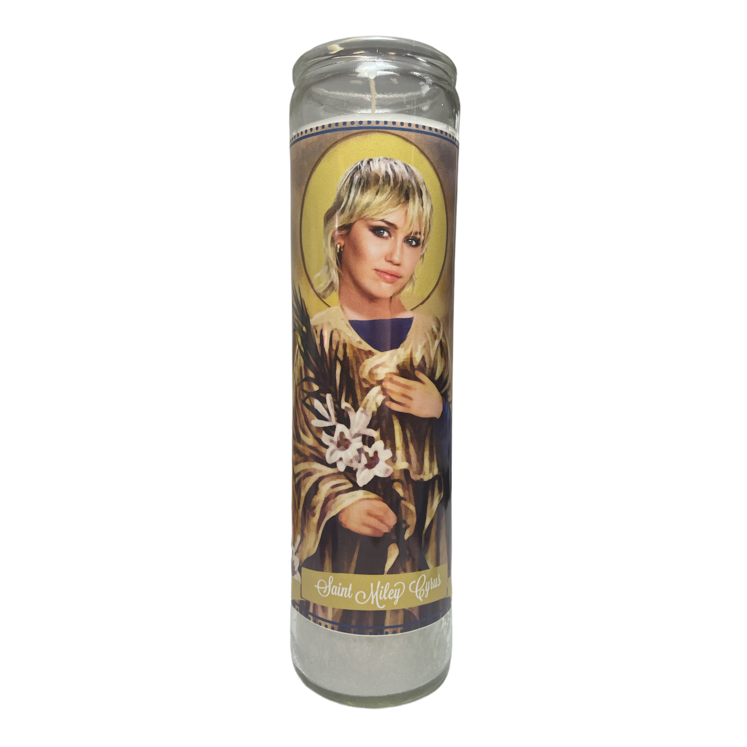 Miley Cyrus Devotional Prayer Saint Candle